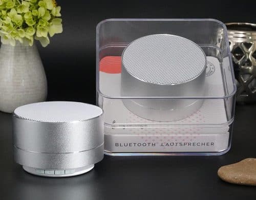 Tragbarer Lautsprecher - Farbe: Aluminium silber